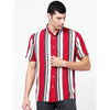 Celio* Striped Regular Fit Viscose Red Shirt