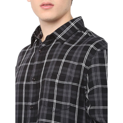 Black Checks Viscose Shirt