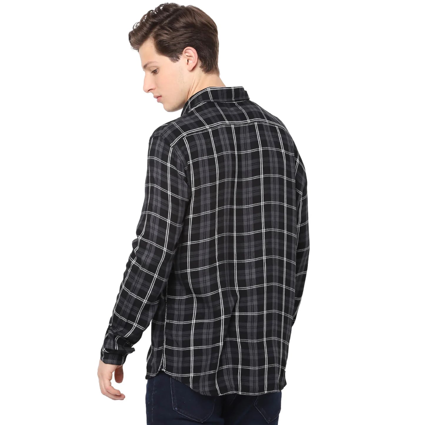 Black Checks Viscose Shirt