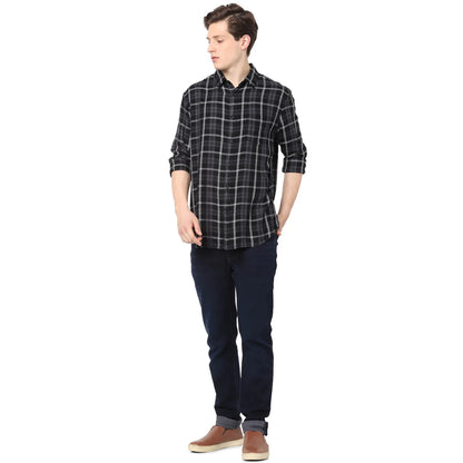 Black Checks Viscose Shirt