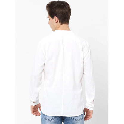 White Solid Cotton Shirt