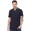 Celio* Solid Regular Fit Cotton Navy Blue T-Shirt