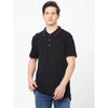 Celio* Solid Regular Fit Cotton Black T-Shirt