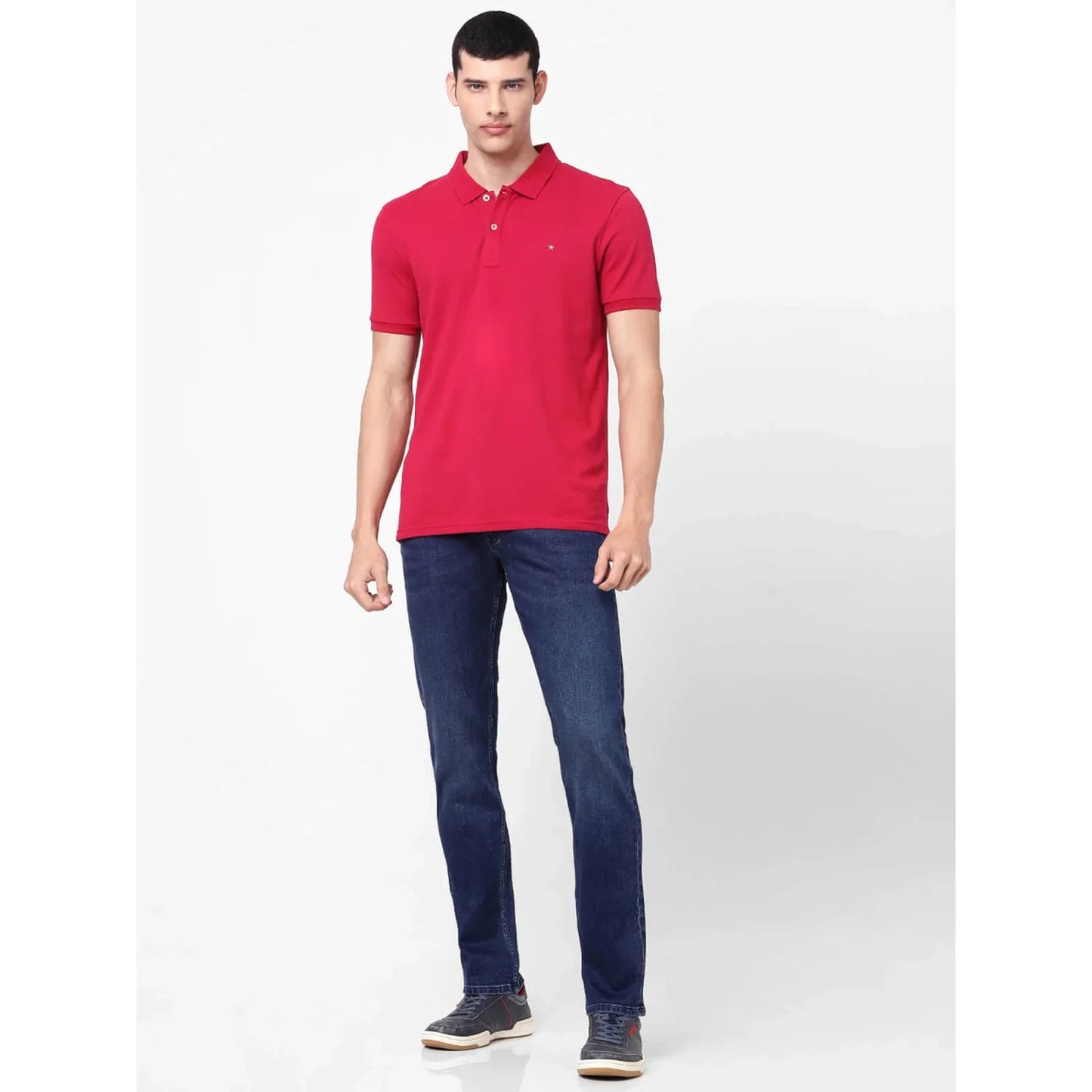 Red Solid Cotton T-Shirt