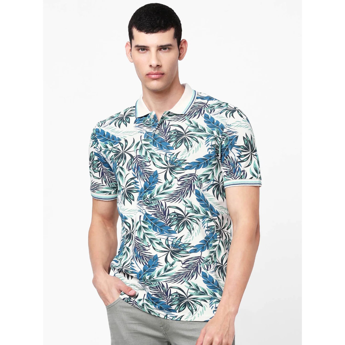 Celio* Printed Regular Fit Cotton-Blend Multi T-Shirt