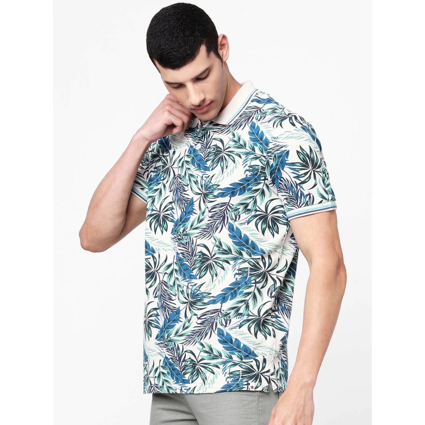 Celio* Printed Regular Fit Cotton-Blend Multi T-Shirt