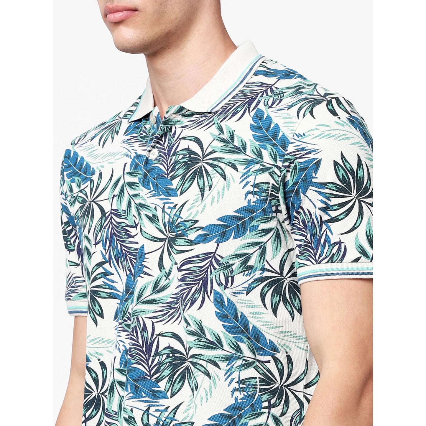 Multi Printed Cotton Blend Polo