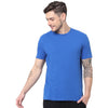 Celio* Solid Regular Fit Cotton Blue T-Shirt