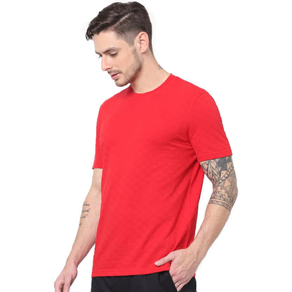 Red Solid Cotton T-shirt