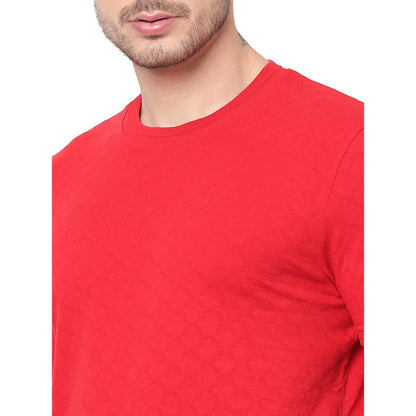 Red Solid Cotton T-shirt