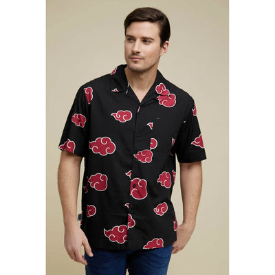 Celio* Naruto Regular Fit Cotton-Blend Black Shirt