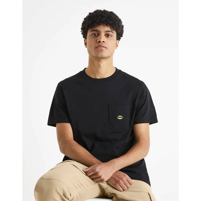 Celio* Batman Regular Fit Cotton Black T-Shirt