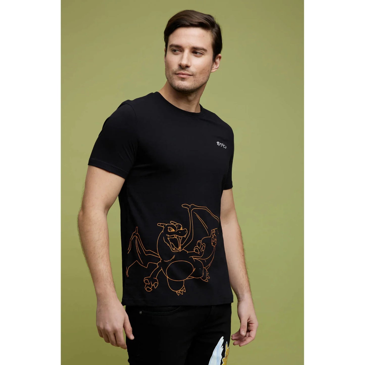 Pokemon - Black Printed Cotton T-shirt