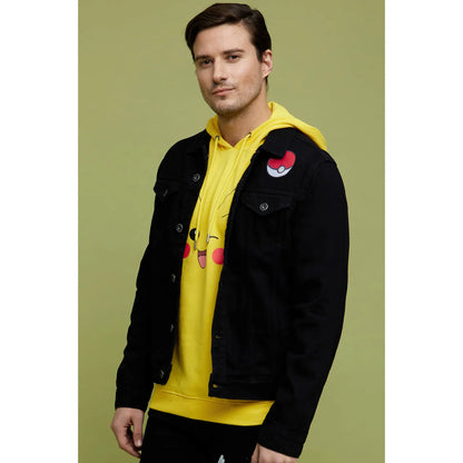 Pokemon - Black Printed Cotton Jacket