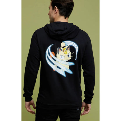 Pokemon - Black Printed Cotton Sweatshirt