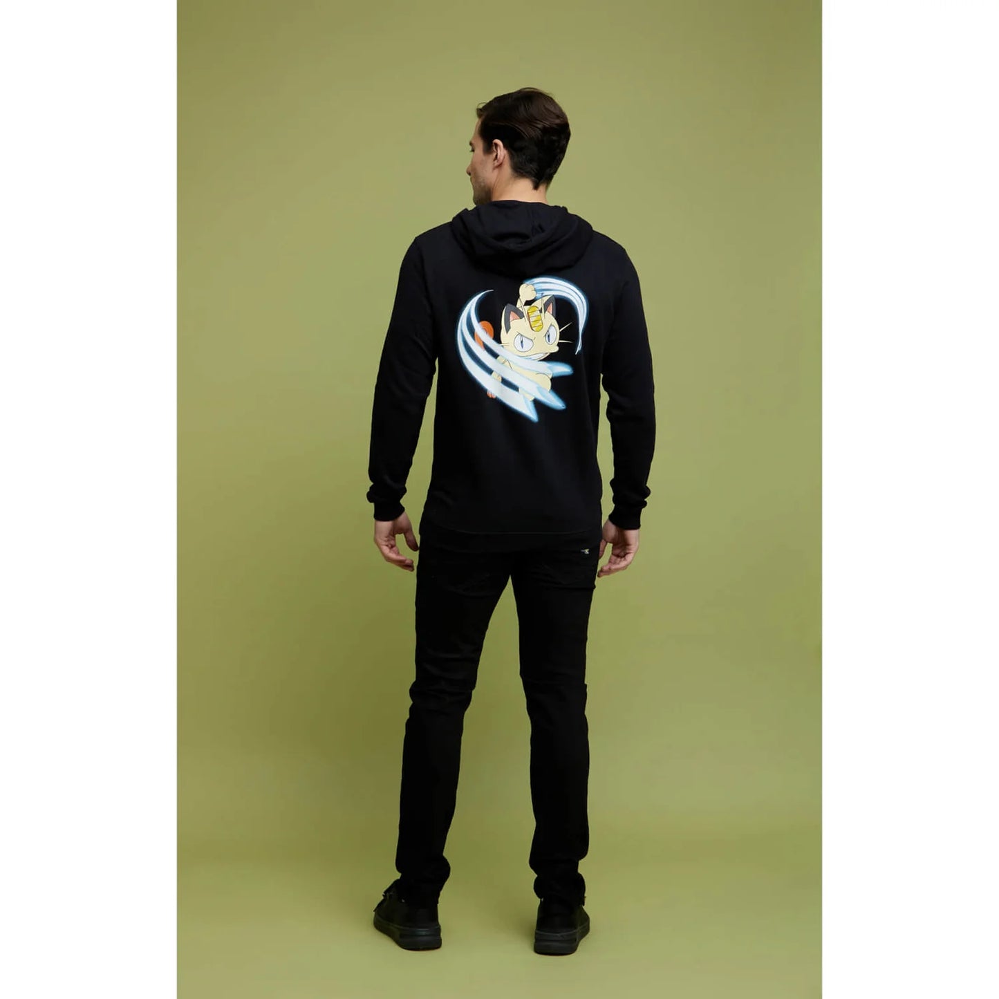 Pokemon - Black Printed Cotton Sweatshirt