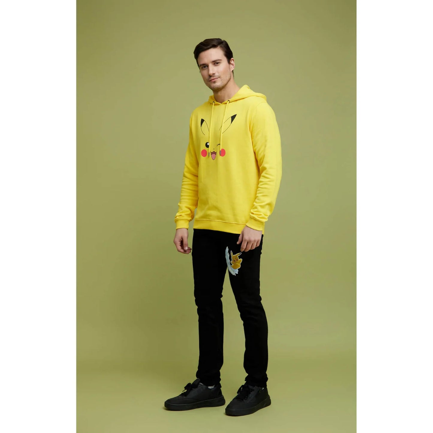 Pokemon - Yellow Printed Cotton Sweatshirt