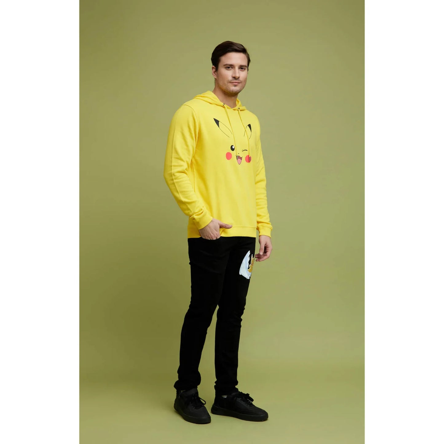 Pokemon - Yellow Printed Cotton Sweatshirt