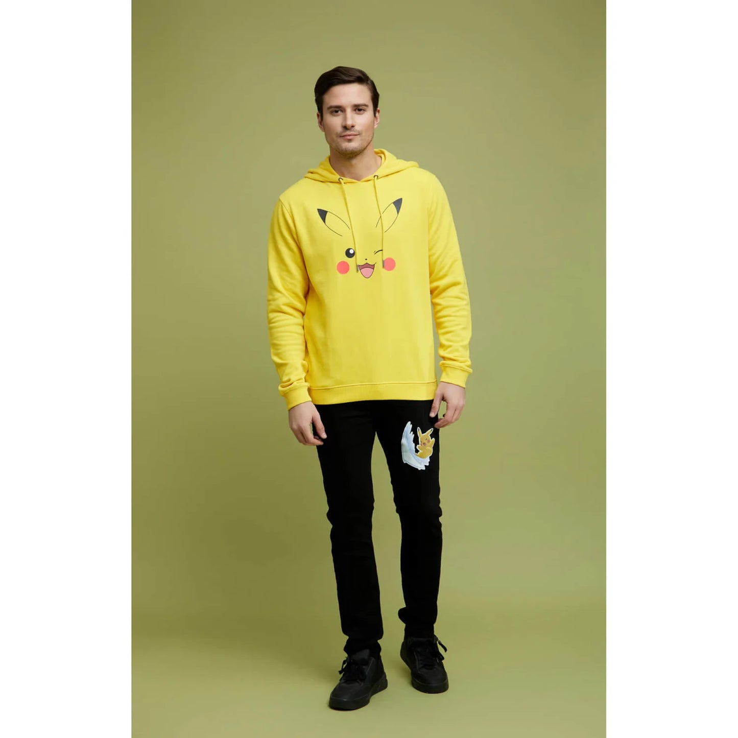 Pokemon - Yellow Printed Cotton Sweatshirt