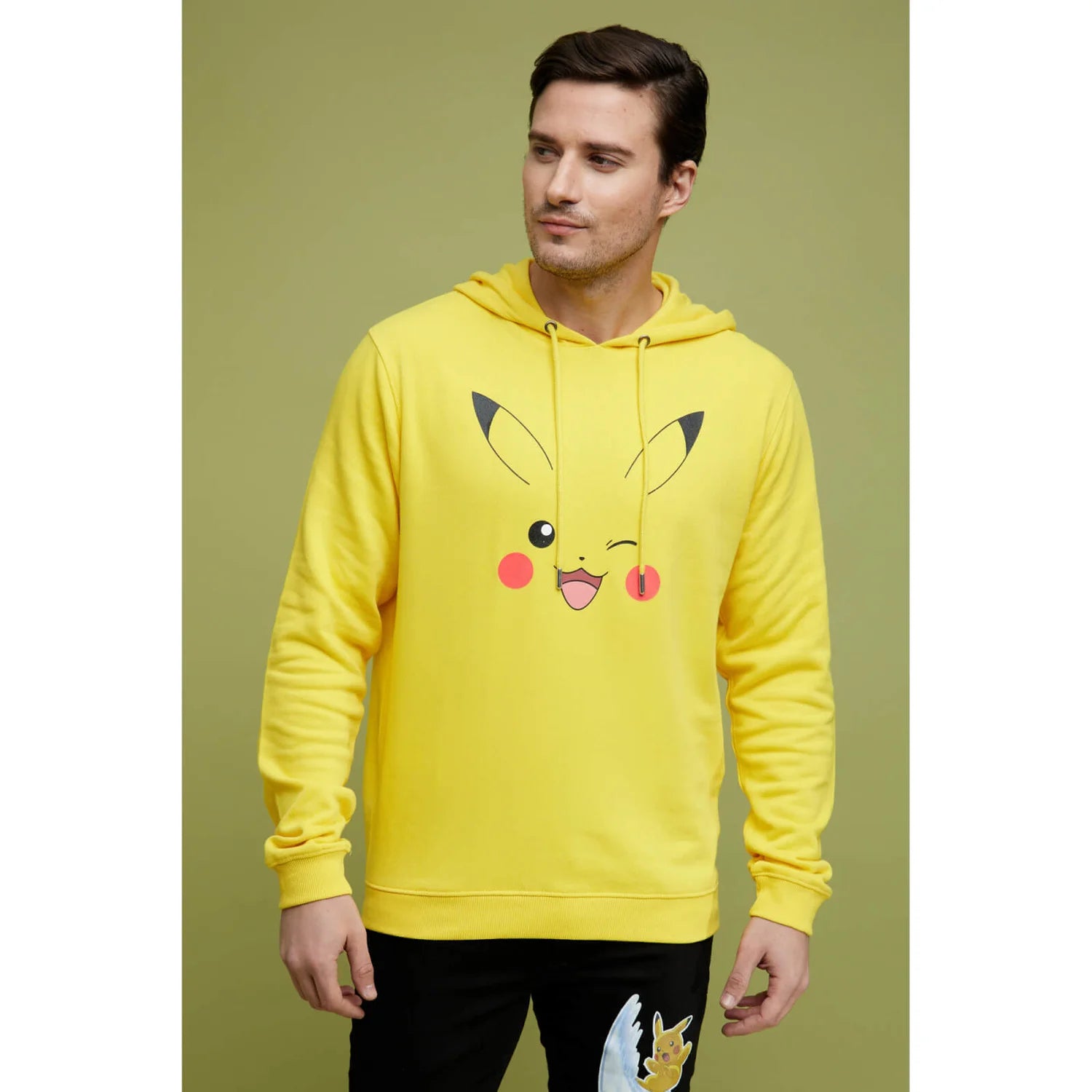 Pokemon - Yellow Printed Cotton Sweatshirt