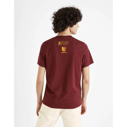 Attack On Titan - Burgundy Printed Cotton T-shirt