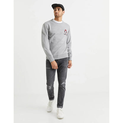 Money Heist - Grey Printed Cotton Blend T-shirt