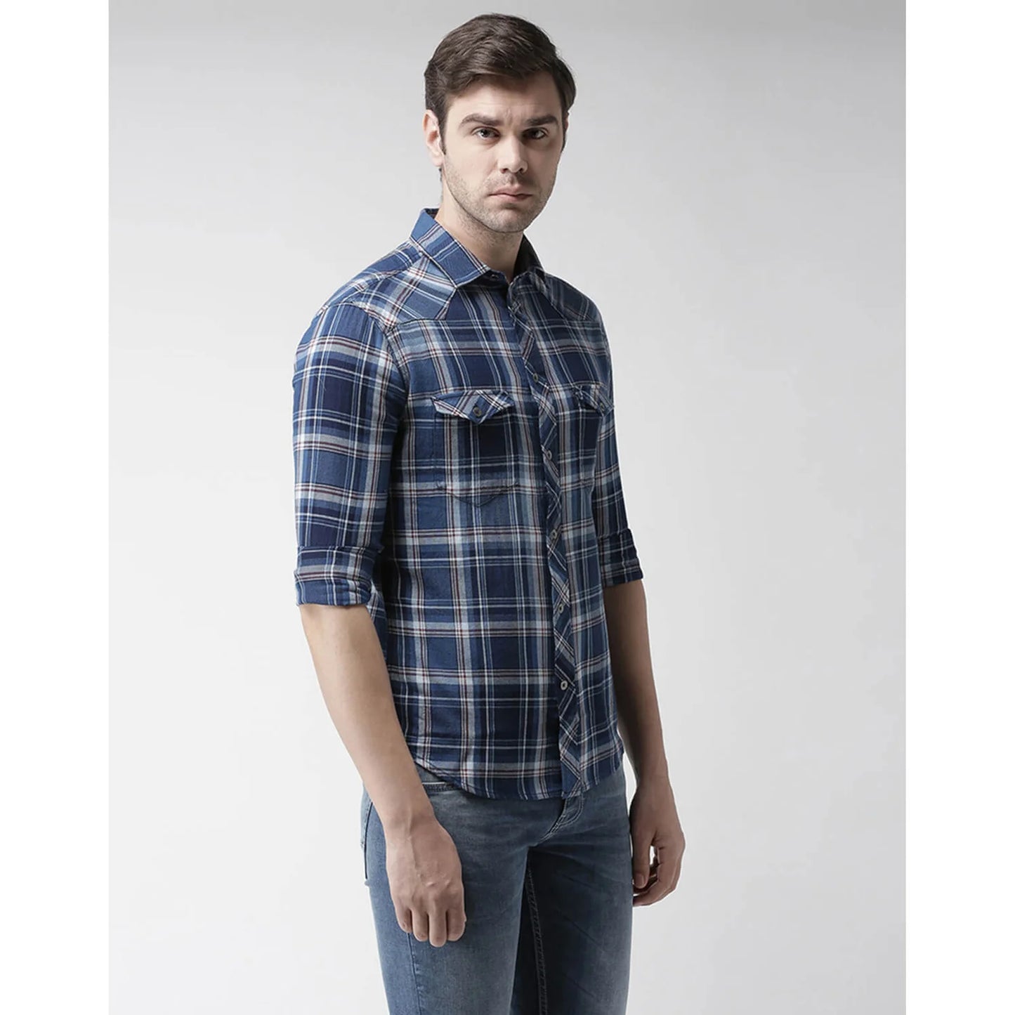 Blue Checks Cotton Shirt