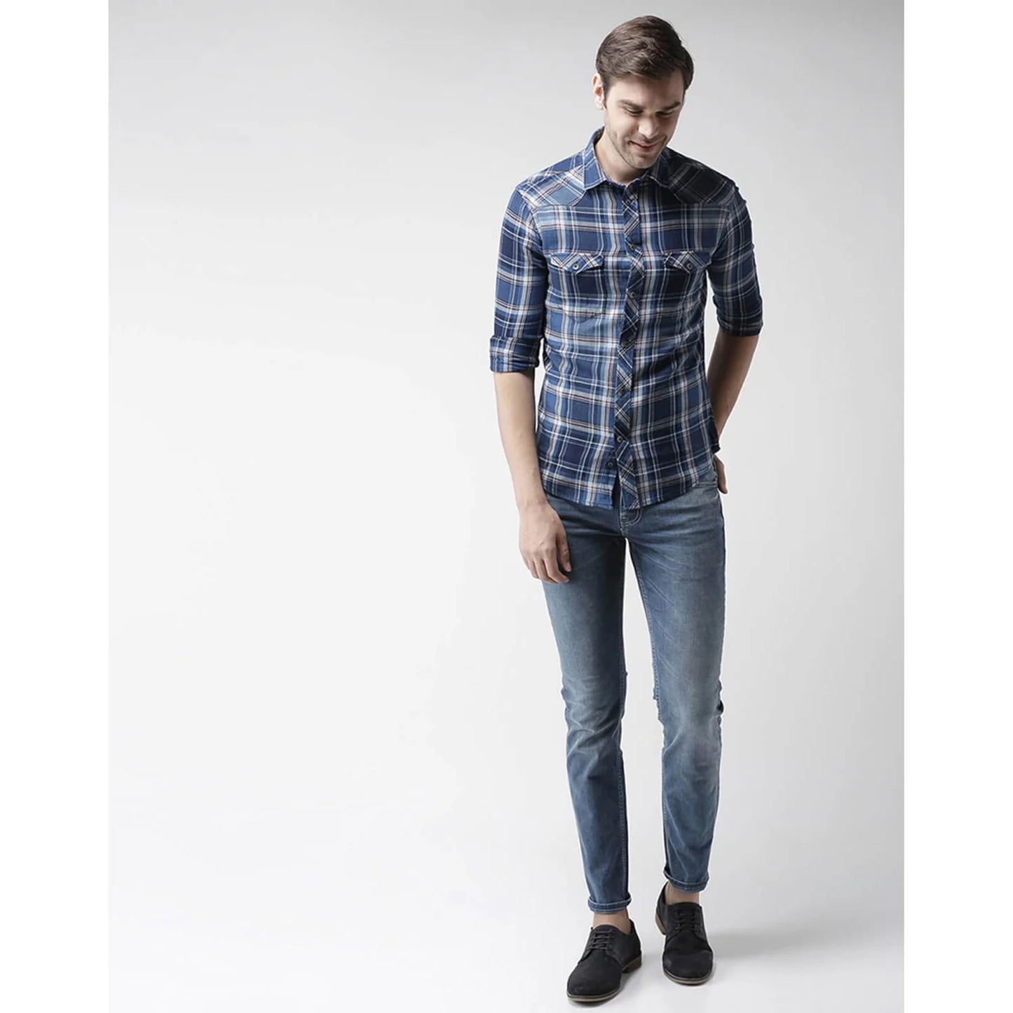 Blue Checks Cotton Shirt