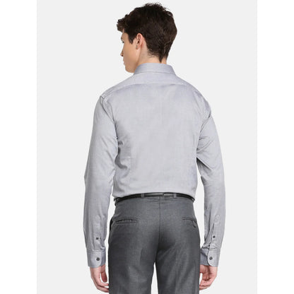 Grey Solid Cotton Shirt