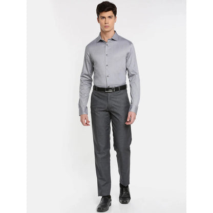 Grey Solid Cotton Shirt