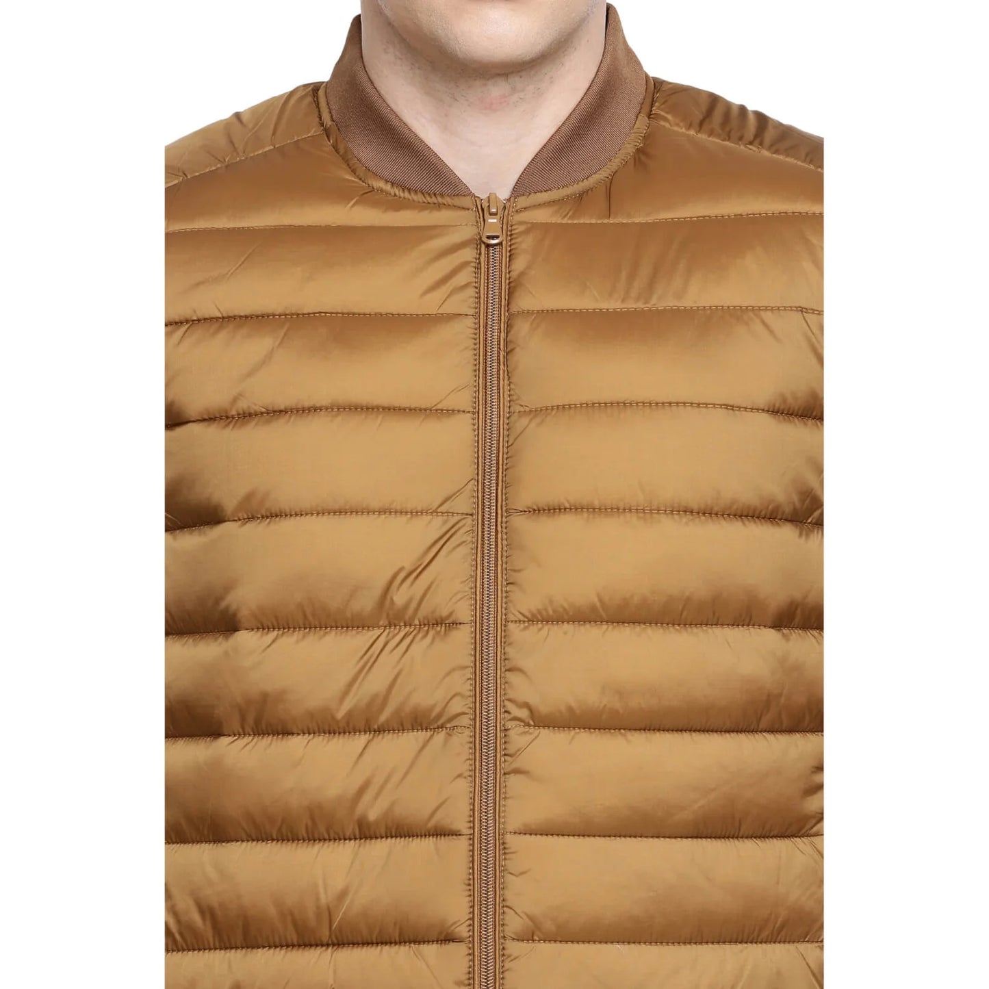 Brown Quilted Nylon Jacket