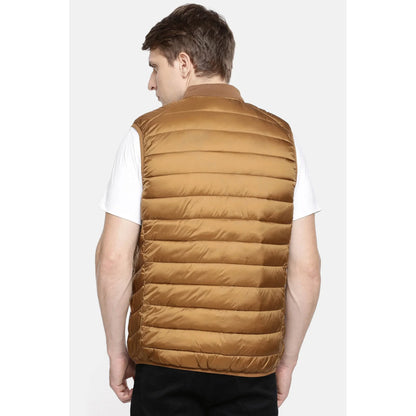 Brown Quilted Nylon Jacket