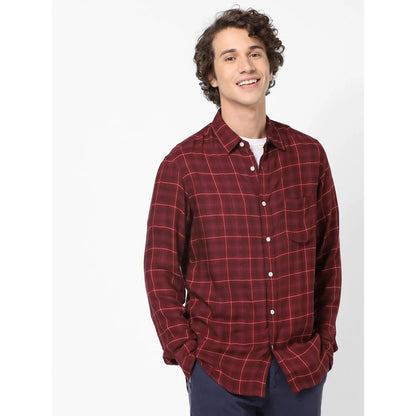 Red Checks Viscose Shirt