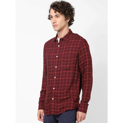 Red Checks Viscose Shirt