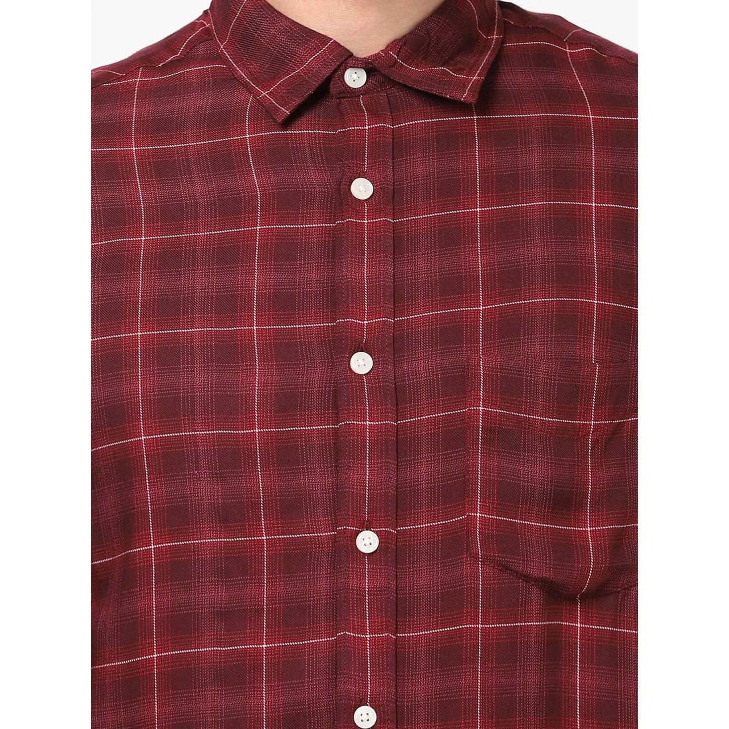 Red Checks Viscose Shirt