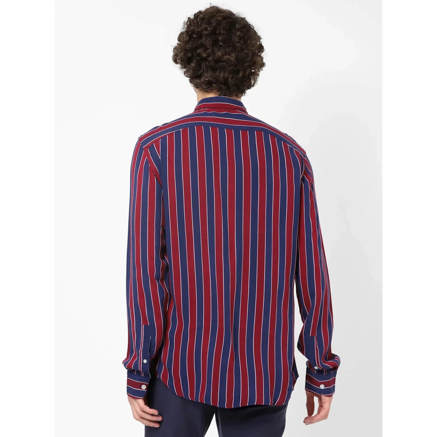 Red Striped Cotton Shirt