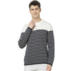 Celio* Striped Regular Fit Cotton Navy Blue Sweater