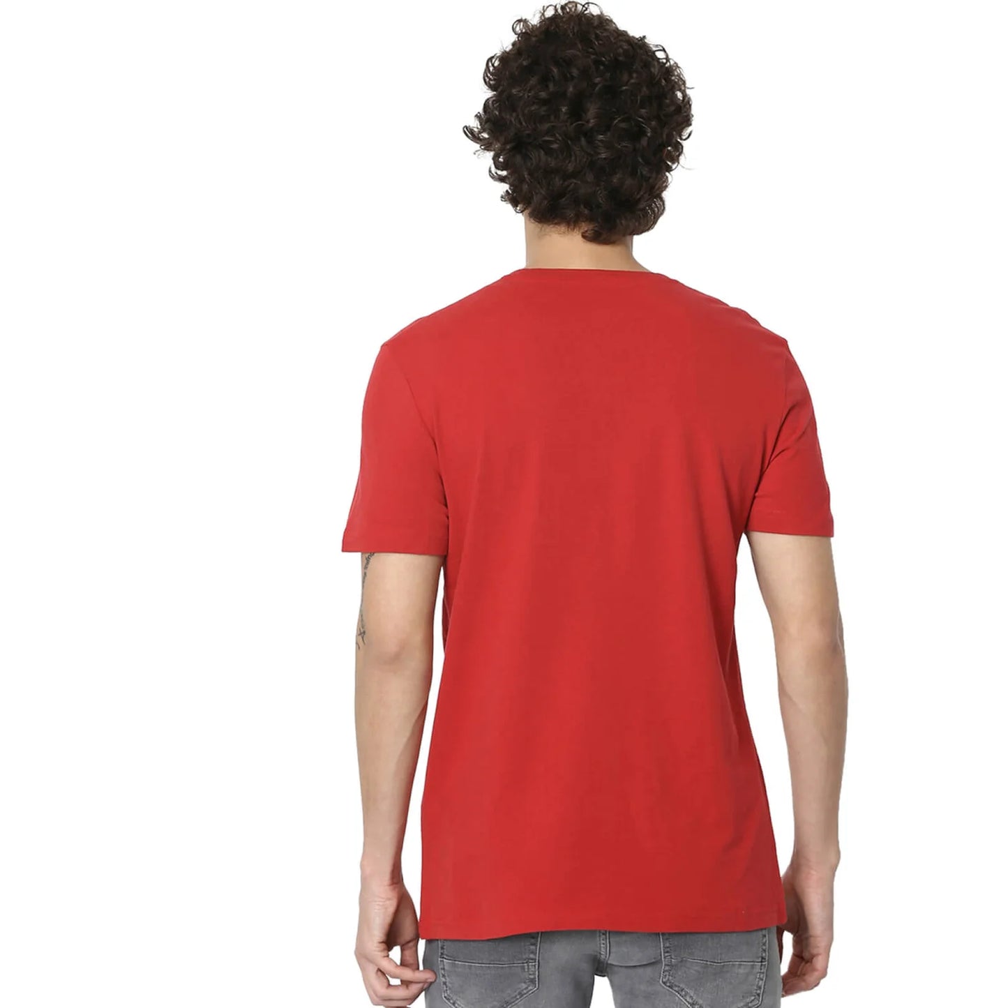 Red Printed Cotton T-shirt