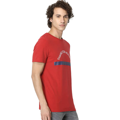 Red Printed Cotton T-shirt