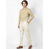 Celio* Cotton Regular Fit Beige Trouser