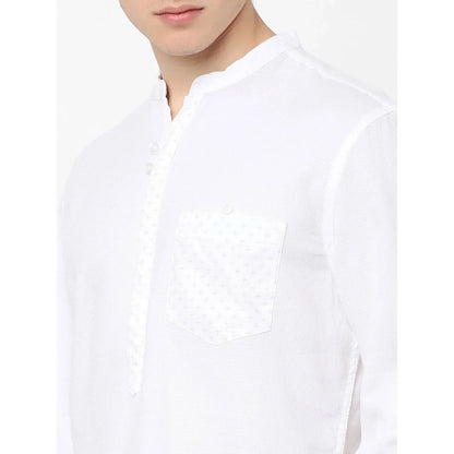 White Solid Cotton Shirt