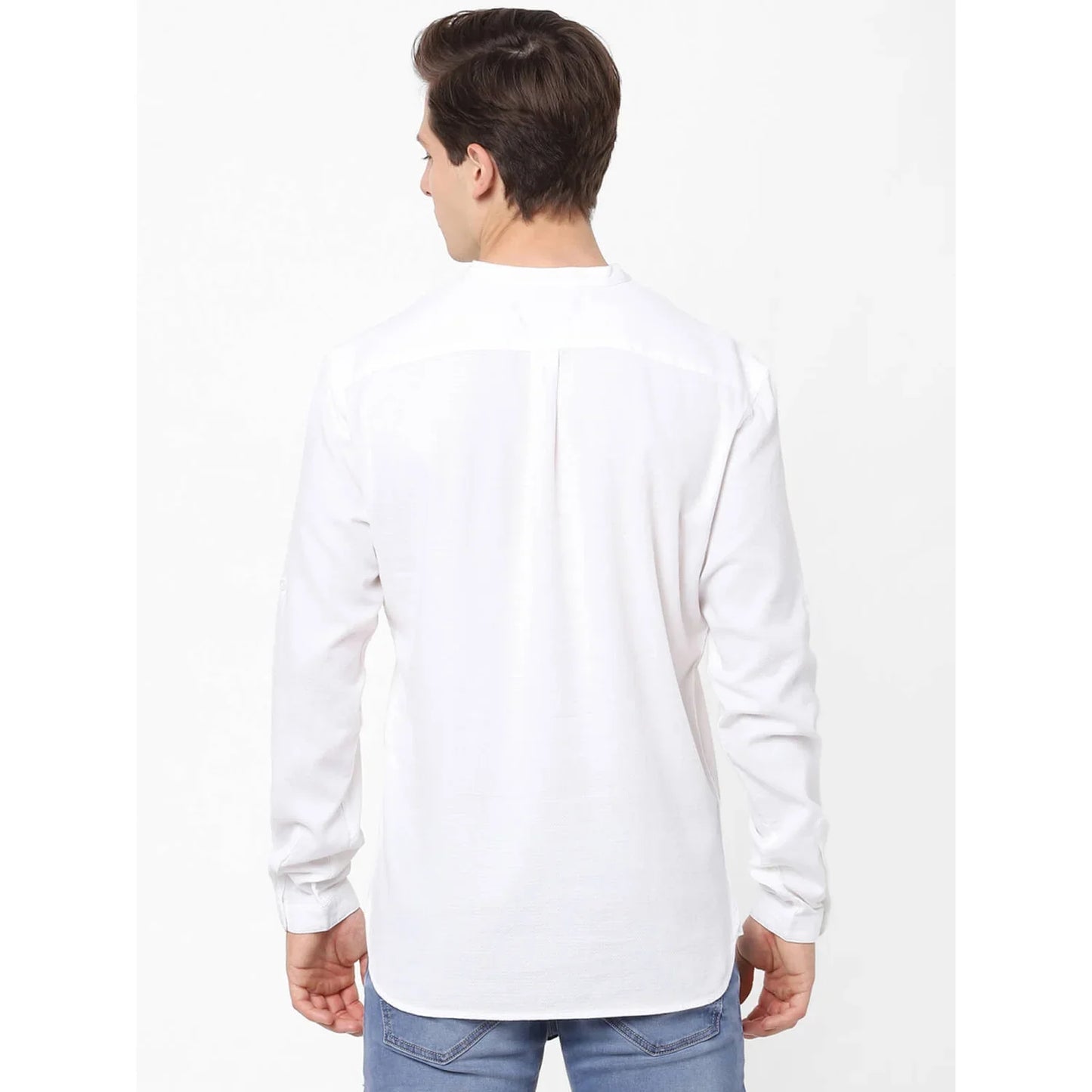 White Solid Cotton Shirt