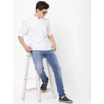 White Solid Cotton Shirt