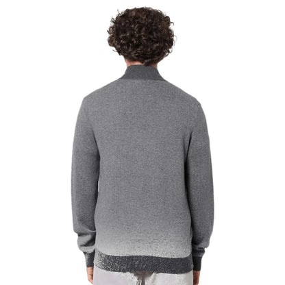 Grey Melange Cotton Blend Sweater