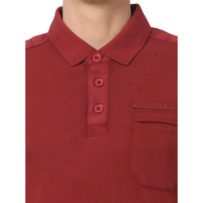 Red Solid Cotton T-Shirt