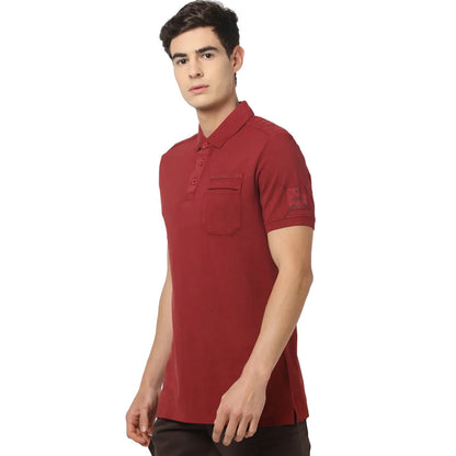 Red Solid Cotton T-Shirt