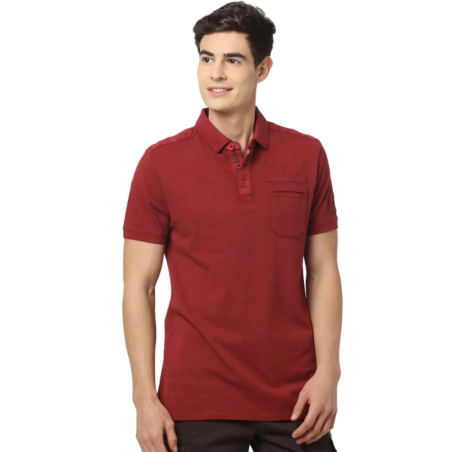 Red Solid Cotton T-Shirt