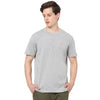 Celio* Printed Regular Fit Cotton Grey T-Shirt