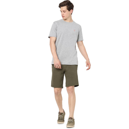 Celio* Printed Regular Fit Cotton Grey T-Shirt