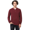 Celio* Solid Regular Fit Cotton Burgundy Sweater